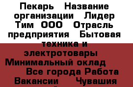 Пекарь › Название организации ­ Лидер Тим, ООО › Отрасль предприятия ­ Бытовая техника и электротовары › Минимальный оклад ­ 25 000 - Все города Работа » Вакансии   . Чувашия респ.,Алатырь г.